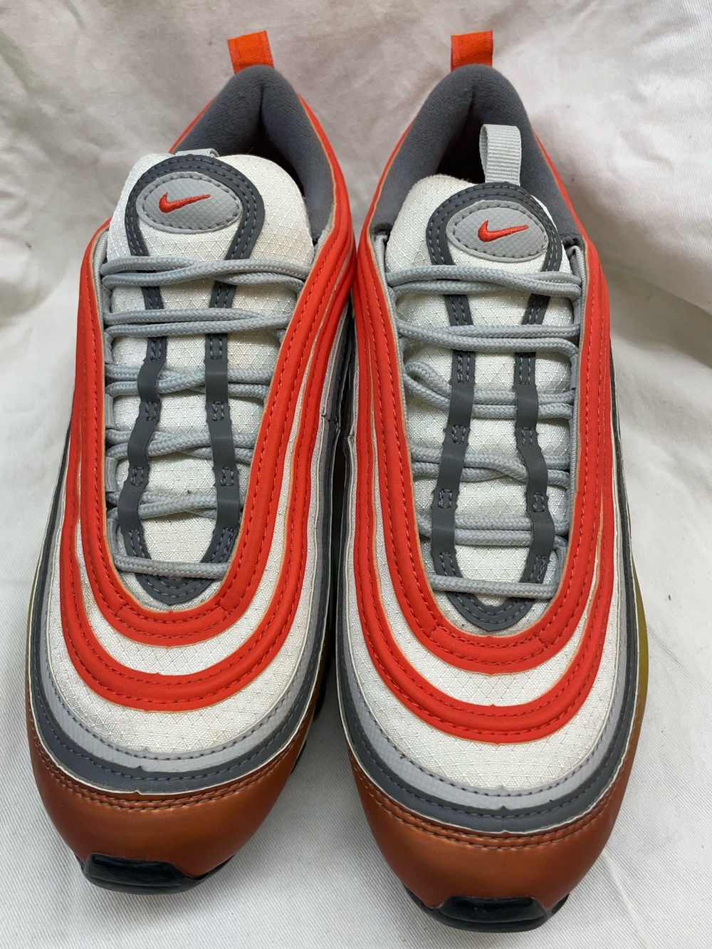 Nike Air Max Kids Orange, Gray & Brown Athletic Sneakers. Sz 7y